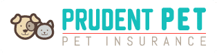 Logo for 'Prudent Pet' pet insurance. The logo features stylized icons of a dog and cat head side by side on the left, followed by the company name 'PRUDENT PET' in large teal letters. Below this is 'PET INSURANCE' in smaller gray letters. The background is white.